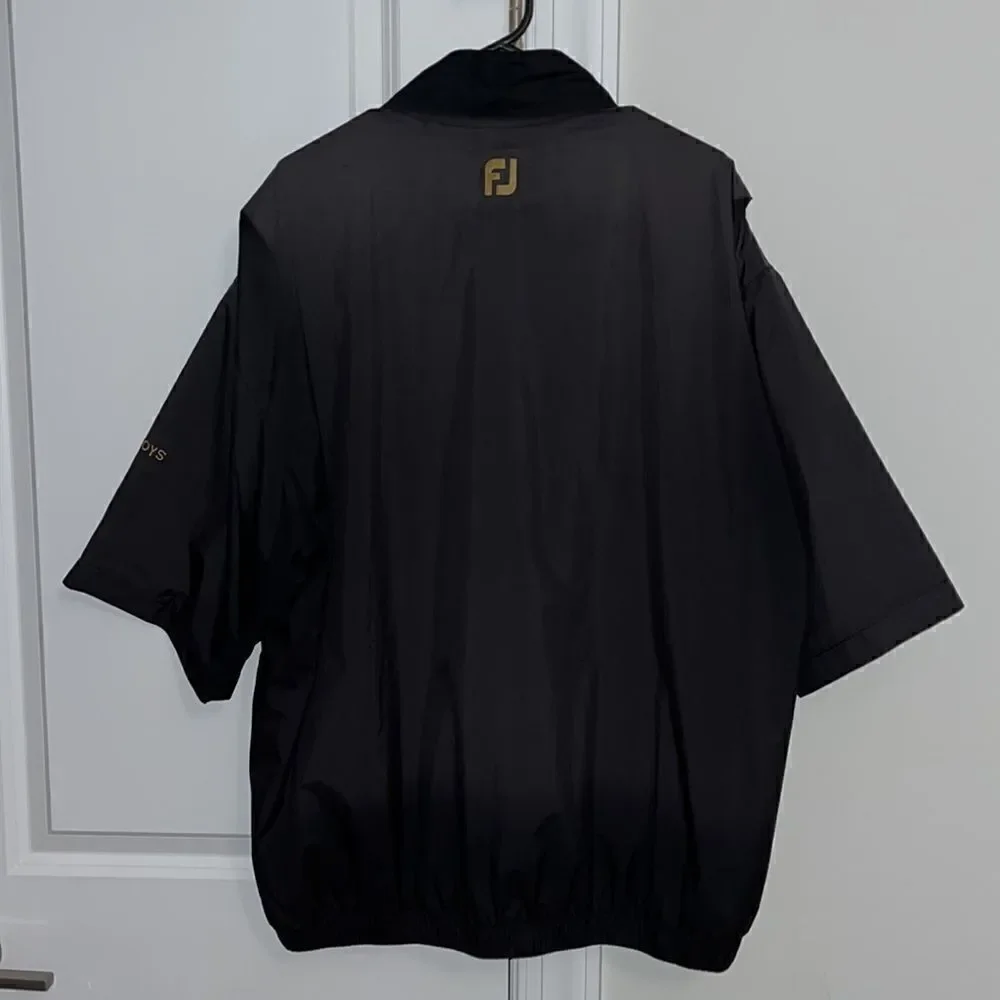 Black Dryjoys Waterproof Rain wear short sleeve Packable golf jacket-L Anthem AZ